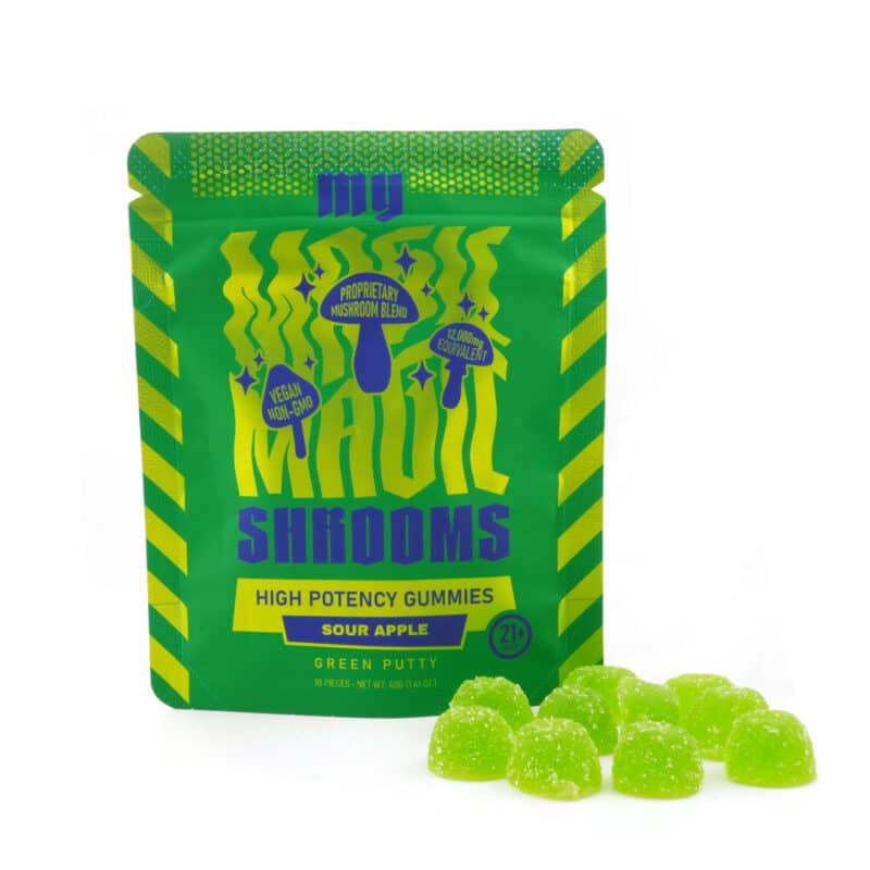 My Magic Shrooms Sour Apply Green Putty Gummies, 10